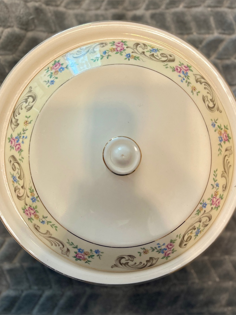 Paden City Pottery American Rose Duchess Bowl Lid